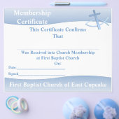 Prospectus 21,6 Cm X 24,94 Cm Certificat d'église multifonction bleu simplicité (Simple)