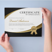 Prospectus 21,6 Cm X 24,94 Cm Certificat professionnel d'appréciation (main)