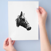 Prospectus 21,6 Cm X 24,94 Cm Cheval Pop Art Noir & Blanc (main)