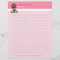 Chien Groomer Spa Yorkie Connexion Guest Book Shee