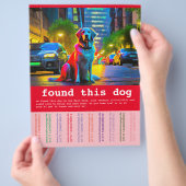 Prospectus 21,6 Cm X 24,94 Cm Chien trouvé (main)