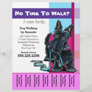 Prospectus 21,6 Cm X 24,94 Cm Chien Walker Scottie Plaid Tear Sheet personnalisé