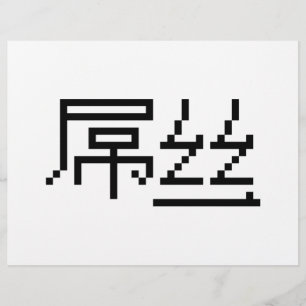 Prospectus 21,6 Cm X 24,94 Cm Chinois perdant / Diaosi 屌 丝 Hanzi MEME