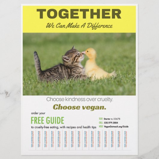 Prospectus 21,6 Cm X 24,94 Cm Choisir Vegan Poster (Devant)