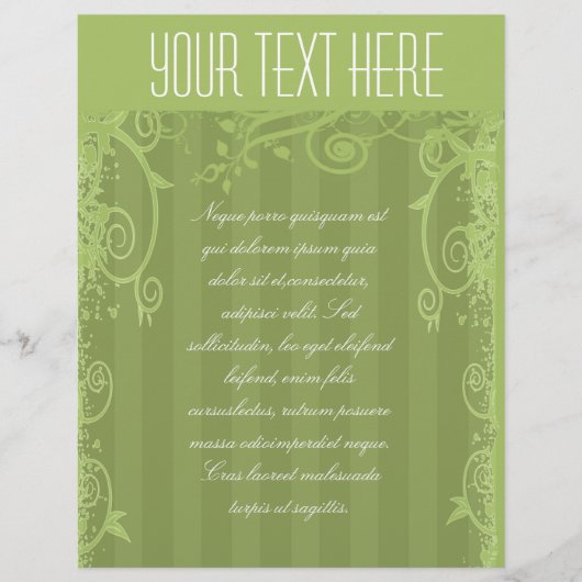 Prospectus 21,6 Cm X 24,94 Cm Circulaire à rayures vertes (Devant)