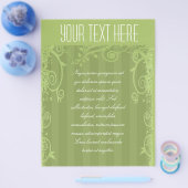 Prospectus 21,6 Cm X 24,94 Cm Circulaire à rayures vertes (Simple)