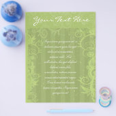 Prospectus 21,6 Cm X 24,94 Cm Circulaire à rayures vertes (Simple)