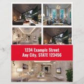 Prospectus 21,6 Cm X 24,94 Cm Circulaire - À Vendre - Rouge Moderne (Dos)