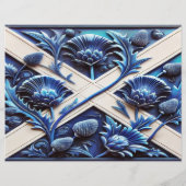 Prospectus 21,6 Cm X 24,94 Cm Circulaire avec Design Scottish Thistles (Dos)