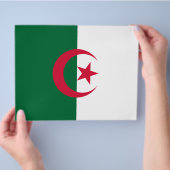 Prospectus 21,6 Cm X 24,94 Cm Circulaire avec drapeau d'Algérie (main)