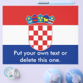 Prospectus 21,6 Cm X 24,94 Cm Circulaire avec drapeau de Croatie (Simple)