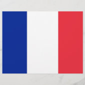 Prospectus 21,6 Cm X 24,94 Cm Circulaire avec Drapeau de France (Dos)