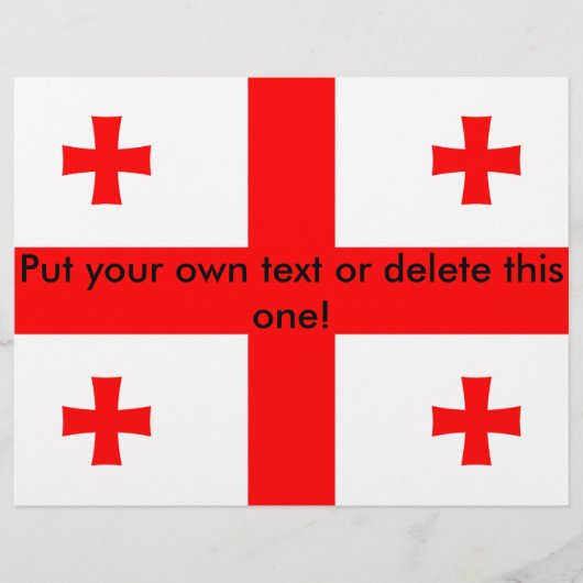 Prospectus 21,6 Cm X 24,94 Cm Circulaire avec drapeau de la Géorgie (Devant)