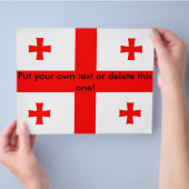 Prospectus 21,6 Cm X 24,94 Cm Circulaire avec drapeau de la Géorgie (main)