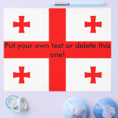 Prospectus 21,6 Cm X 24,94 Cm Circulaire avec drapeau de la Géorgie (Simple)