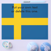 Prospectus 21,6 Cm X 24,94 Cm Circulaire avec drapeau de la Suède (Simple)