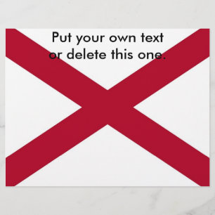 Prospectus 21,6 Cm X 24,94 Cm Circulaire avec Drapeau de l'Alabama, U.S.A.