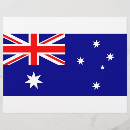 Prospectus 21,6 Cm X 24,94 Cm Circulaire avec drapeau de l'Australie (Devant)