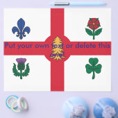 Prospectus 21,6 Cm X 24,94 Cm Circulaire avec drapeau de Montréal, Canada (Simple)