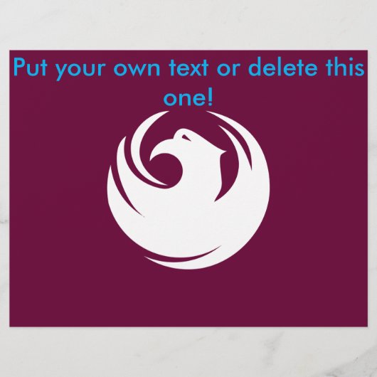 Prospectus 21,6 Cm X 24,94 Cm Circulaire avec Drapeau de Phoenix, Arizona (Devant)