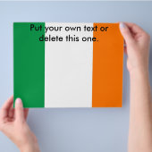 Prospectus 21,6 Cm X 24,94 Cm Circulaire avec drapeau d'Irlande (main)