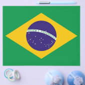 Prospectus 21,6 Cm X 24,94 Cm Circulaire avec drapeau du Brésil (Simple)
