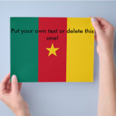 Prospectus 21,6 Cm X 24,94 Cm Circulaire avec drapeau du Cameroun (main)