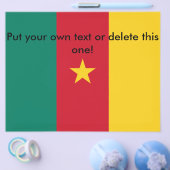 Prospectus 21,6 Cm X 24,94 Cm Circulaire avec drapeau du Cameroun (Simple)