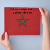 Prospectus 21,6 Cm X 24,94 Cm Circulaire avec drapeau du Maroc (main)