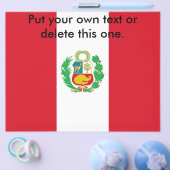 Prospectus 21,6 Cm X 24,94 Cm Circulaire avec drapeau du Pérou (Simple)