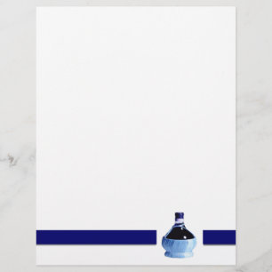 Prospectus 21,6 Cm X 24,94 Cm Circulaire Blue Wine Bottle