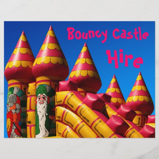 Prospectus 21,6 Cm X 24,94 Cm Circulaire Bouncy Castle (Devant)