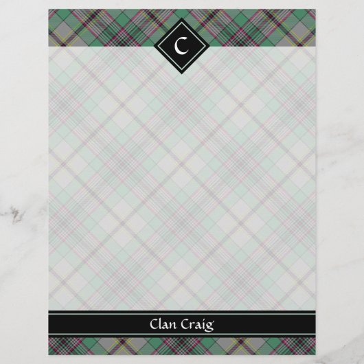 Prospectus 21,6 Cm X 24,94 Cm Circulaire Clan Craig Tartan (Dos)