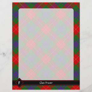 Prospectus 21,6 Cm X 24,94 Cm Circulaire Clan Fraser Tartan