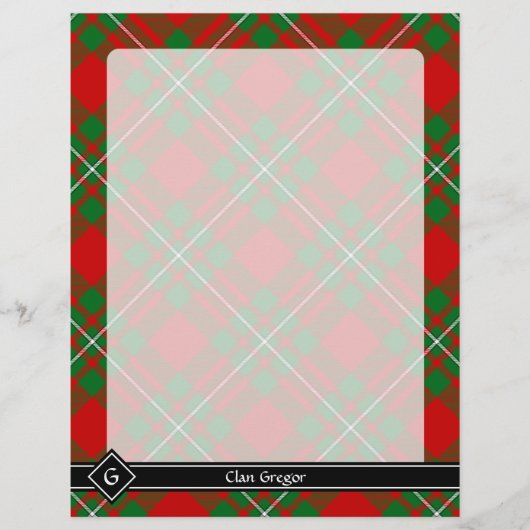 Prospectus 21,6 Cm X 24,94 Cm Circulaire Clan Gregor Tartan (Devant)