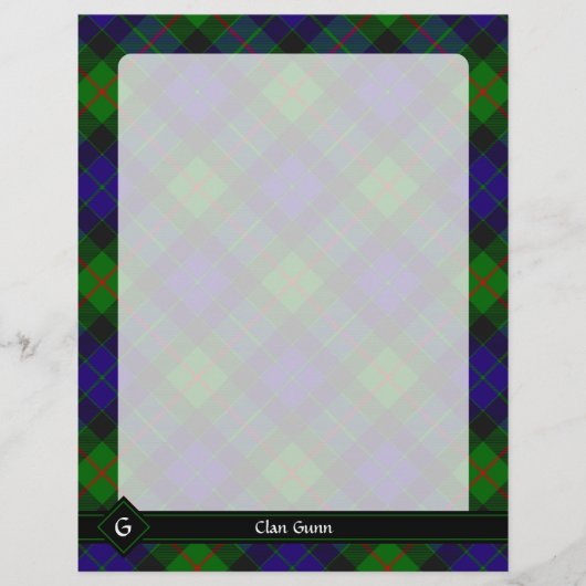 Prospectus 21,6 Cm X 24,94 Cm Circulaire Clan Gunn Tartan (Devant)