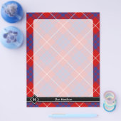 Prospectus 21,6 Cm X 24,94 Cm Circulaire Clan Hamilton Red Tartan (Simple)