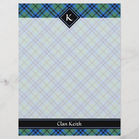 Prospectus 21,6 Cm X 24,94 Cm Circulaire Clan Keith Tartan (Dos)