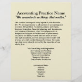 Prospectus 21,6 Cm X 24,94 Cm Circulaire d'affaires de l'entreprise comptable (Dos)