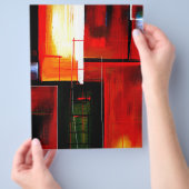 Prospectus 21,6 Cm X 24,94 Cm Circulaire d'art Abstrait (main)