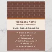 Prospectus 21,6 Cm X 24,94 Cm Circulaire de maçonnerie et de construction (Devant)