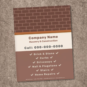 Prospectus 21,6 Cm X 24,94 Cm Circulaire de maçonnerie et de construction