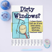 Prospectus 21,6 Cm X 24,94 Cm Circulaire de nettoyage de fenêtres (Simple)