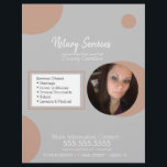 Prospectus 21,6 Cm X 24,94 Cm Circulaire de photos du service public géométrique<br><div class="desc">Flyers modernes pour services publics notariés avec formes géométriques</div>