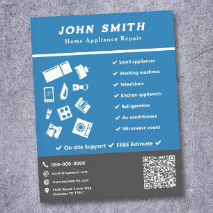 Prospectus 21,6 Cm X 24,94 Cm Circulaire de réparation de l'appareil domestique