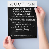 Prospectus 21,6 Cm X 24,94 Cm Circulaire d'enchères (main)