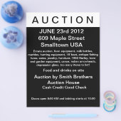 Prospectus 21,6 Cm X 24,94 Cm Circulaire d'enchères (Simple)