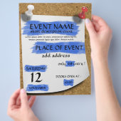 Prospectus 21,6 Cm X 24,94 Cm Circulaire d'événements générique (main)