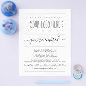 Prospectus 21,6 Cm X 24,94 Cm Circulaire d'invitation simple - Ajouter un logo (Simple)