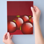 Prospectus 21,6 Cm X 24,94 Cm Circulaire d'ornements rouges (main)